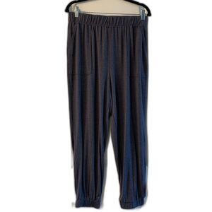 Fabletics Women Pant Sz L Black Heather RestoreKnit Tapered PT2149967-0205-17050